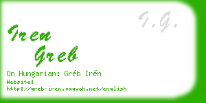 iren greb business card